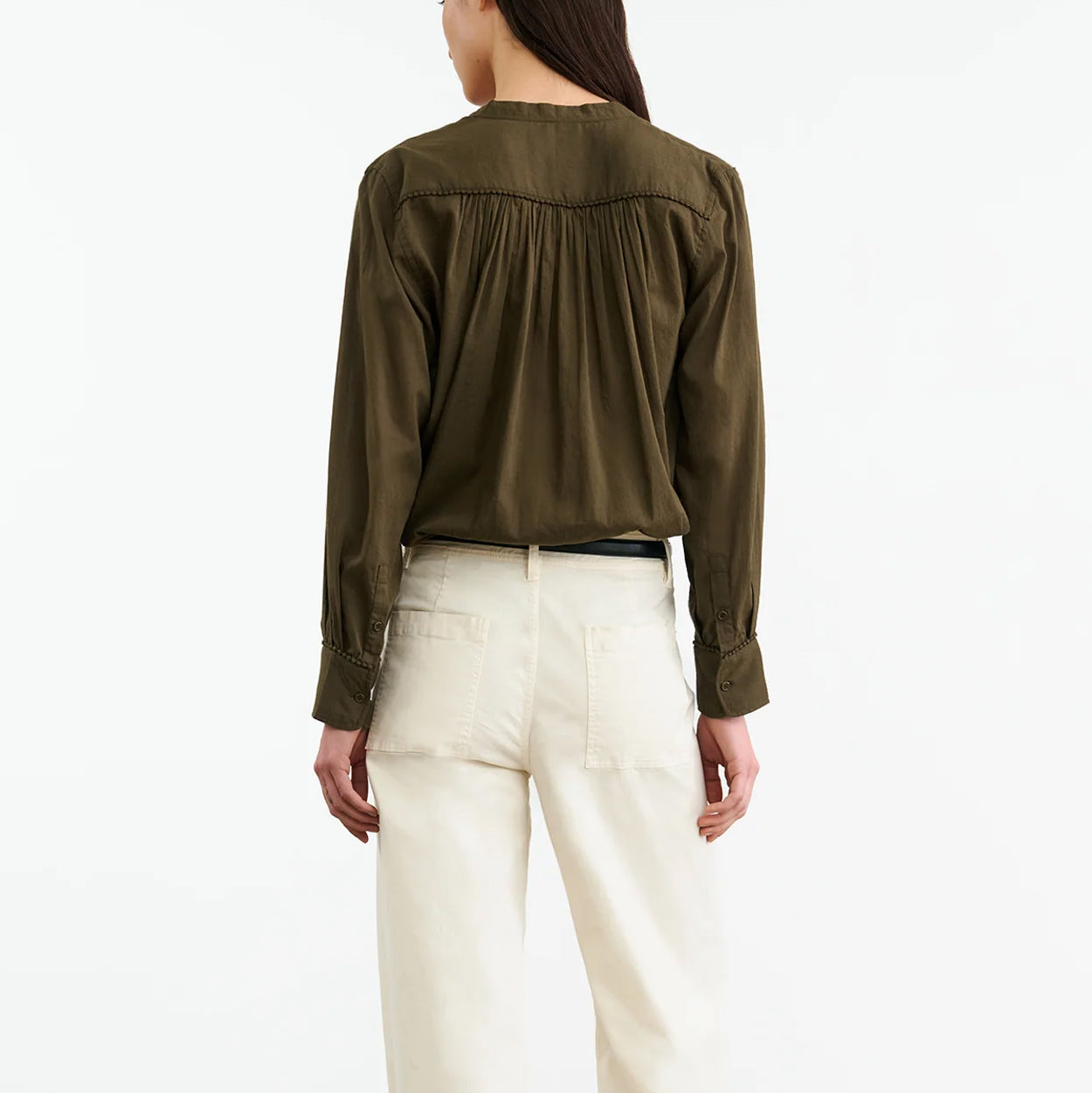 Clarys Blouse in Olive Green