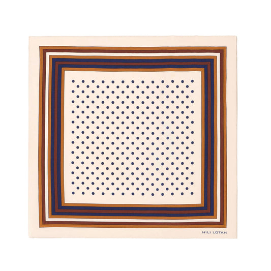 Silk Scarf in Vintage Polka Dot