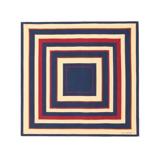 Silk Scarf in Vintage Stripes