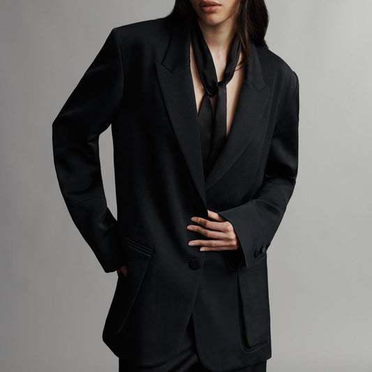 Sweet Pea Blazer with Tie in Black