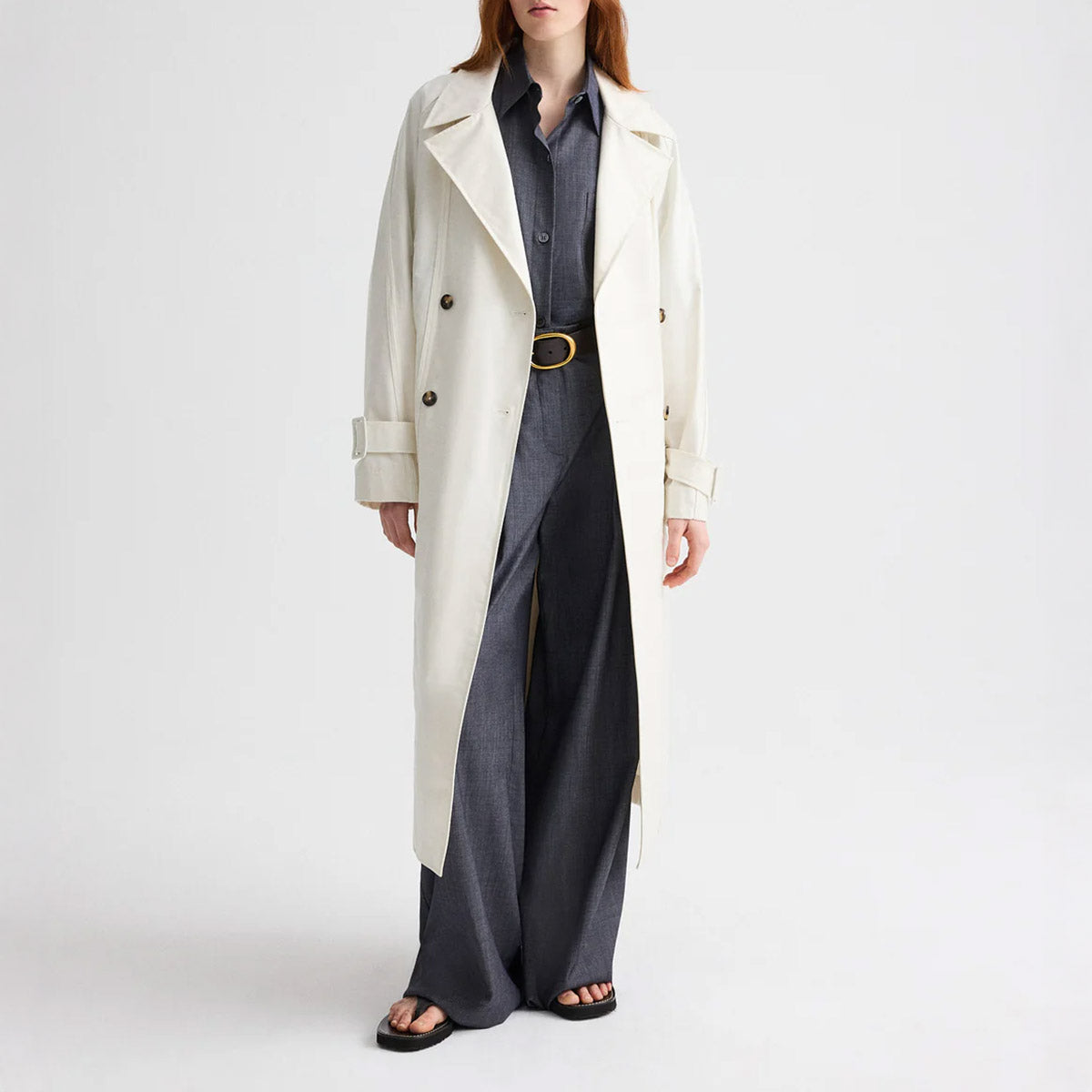 Unfinished Business Coat in Clear Cream
