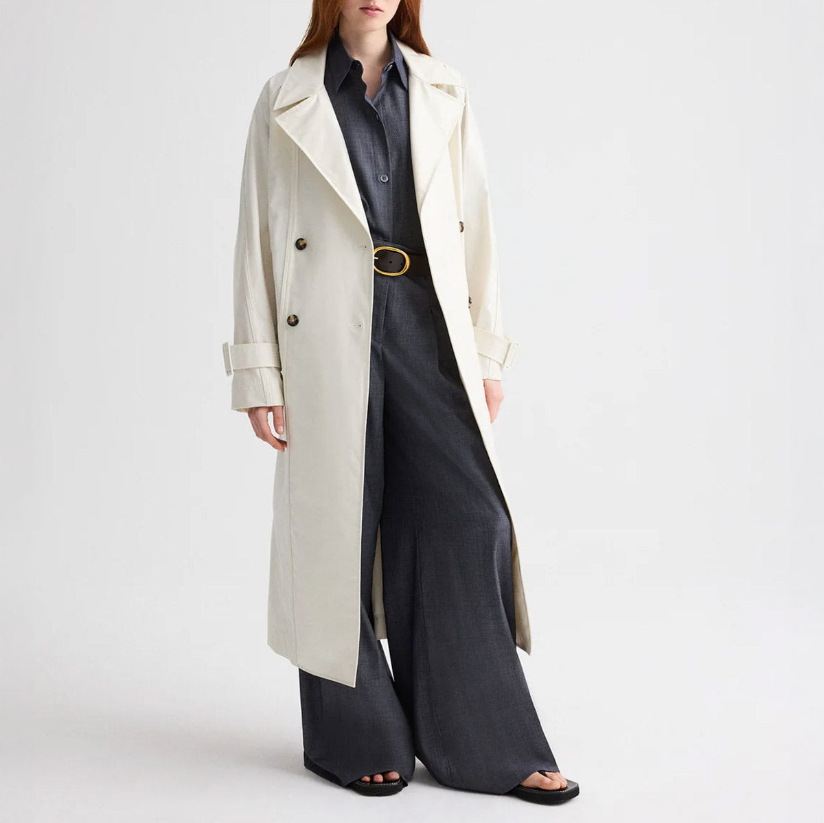 Unfinished Business Coat in Clear Cream