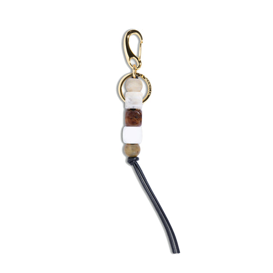 Beaded Handbag Charm in Marble