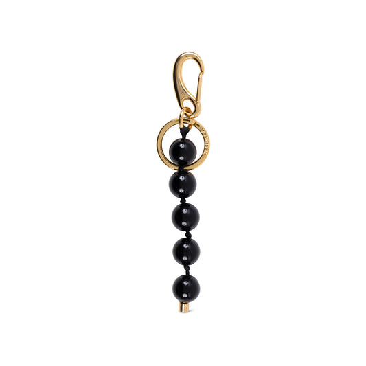 Beaded Handbag Charm in Black