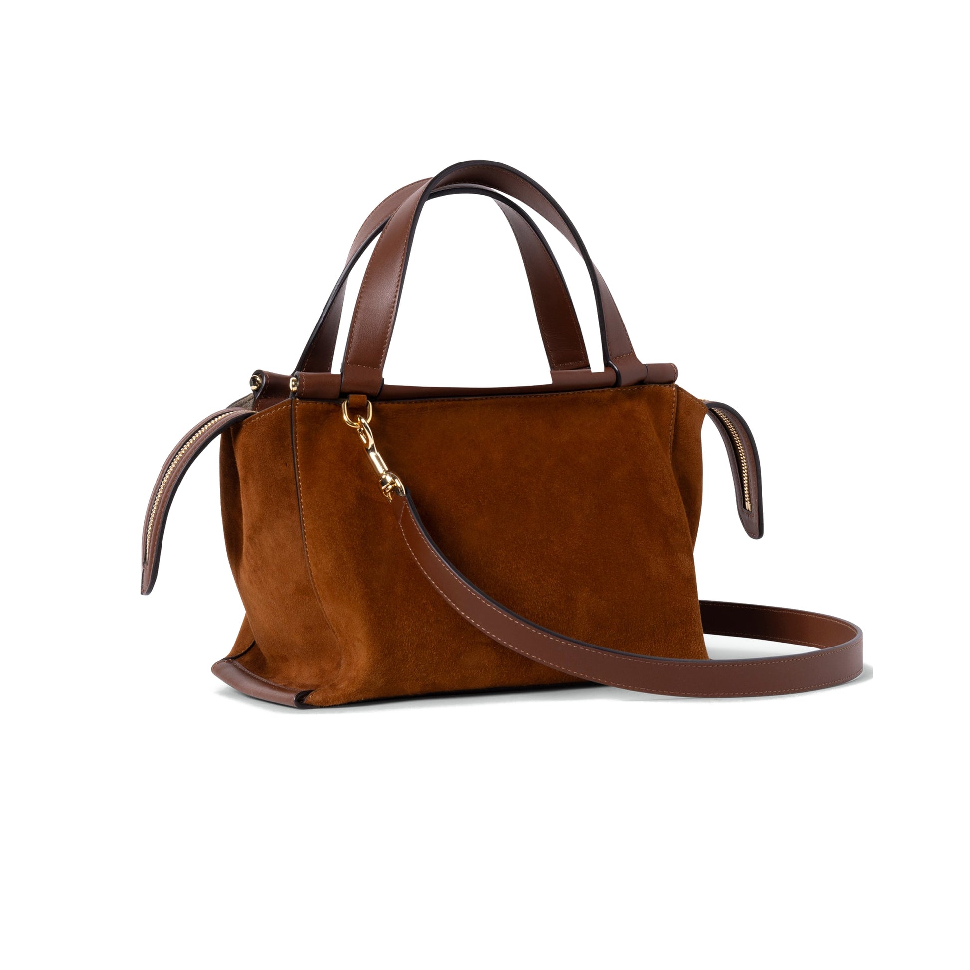 Ida Handbag in Tan Suede