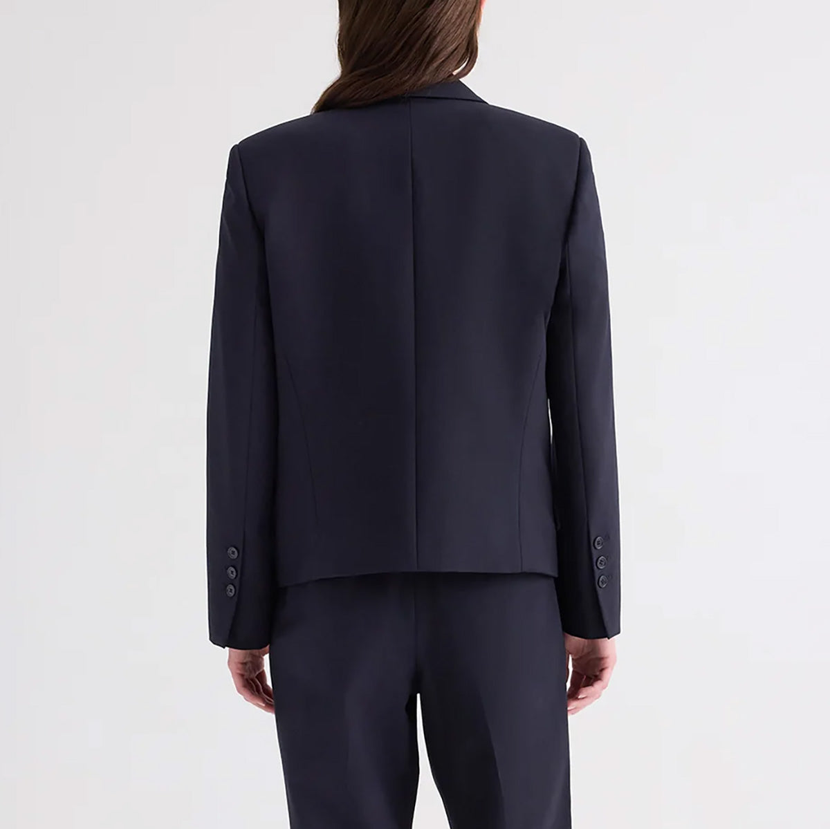 Cropped Harper Blazer in Midnight