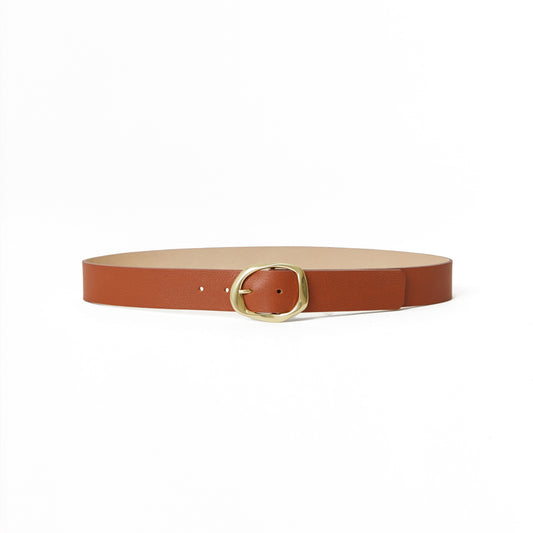 Edmond Mini Leather Belt in Whiskey