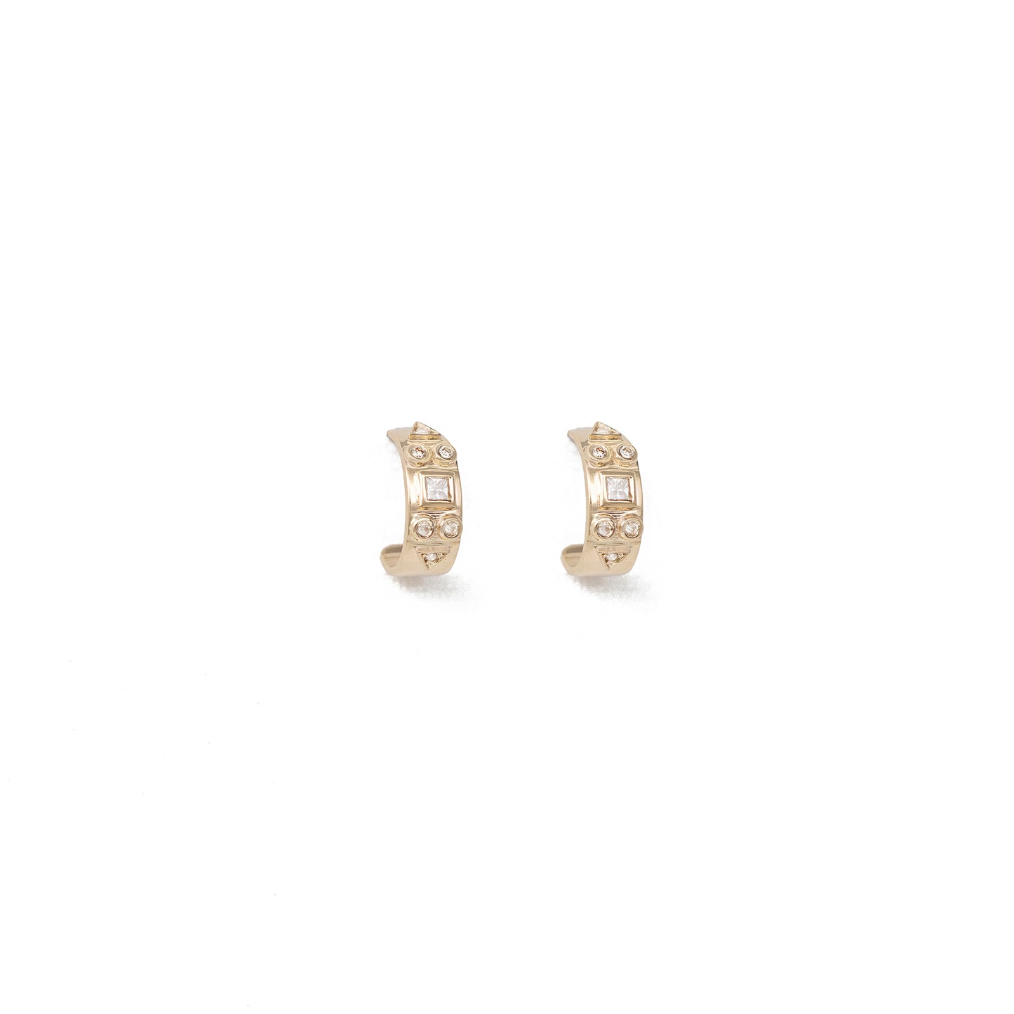 Totem Diamond Hoop Earrings