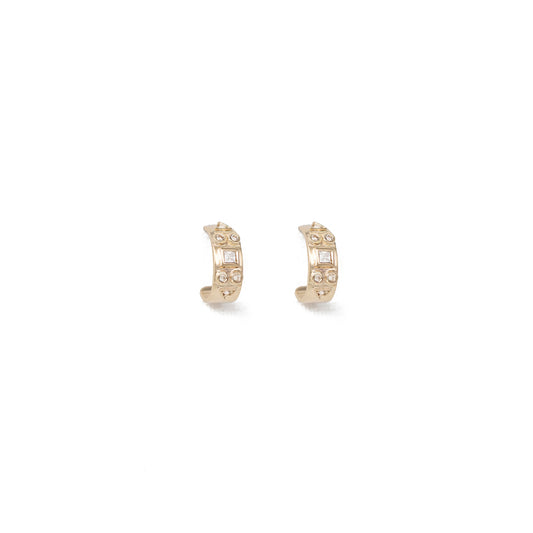 Totem Diamond Hoop Earrings