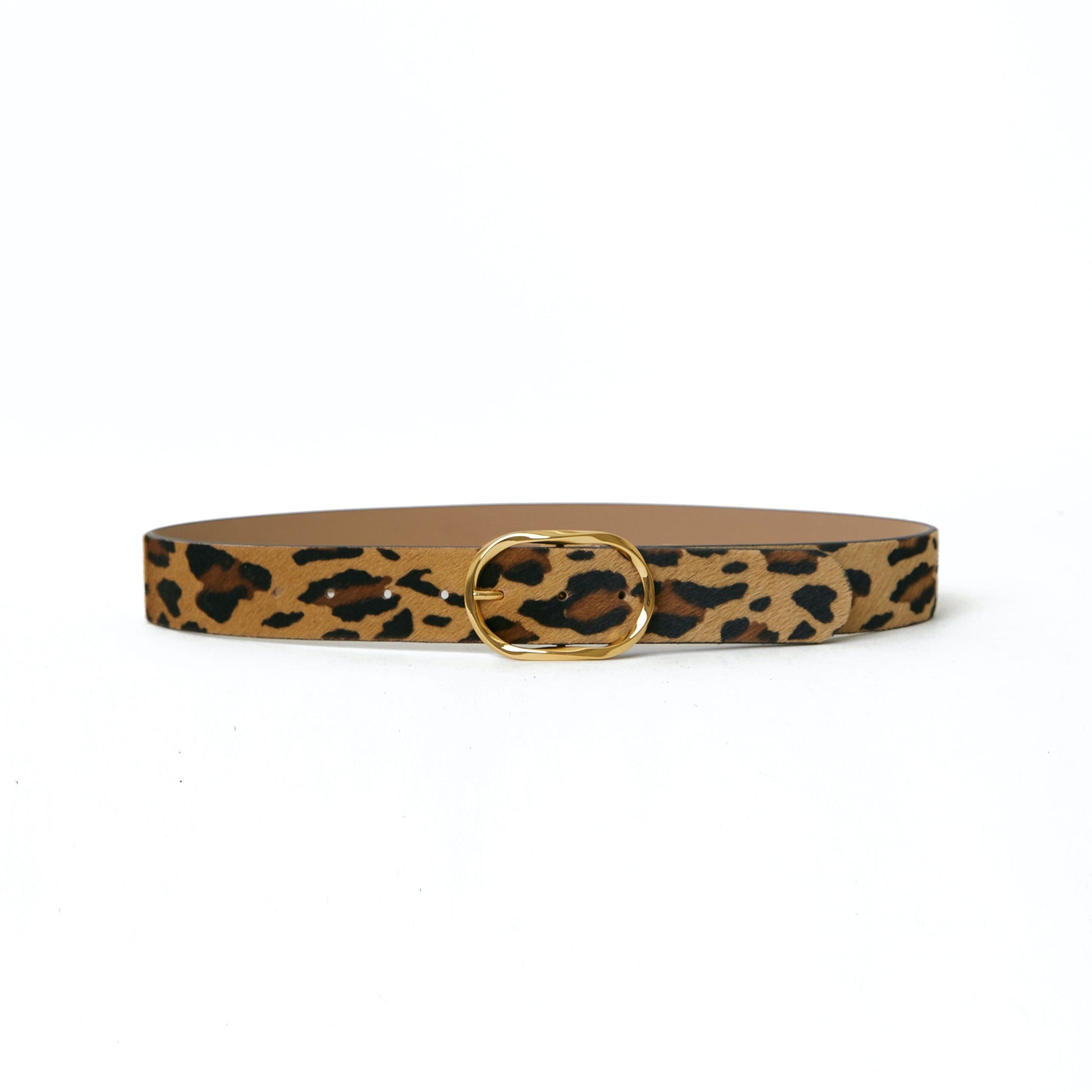 Brighton calf hair animal print belt — Holy Thrift