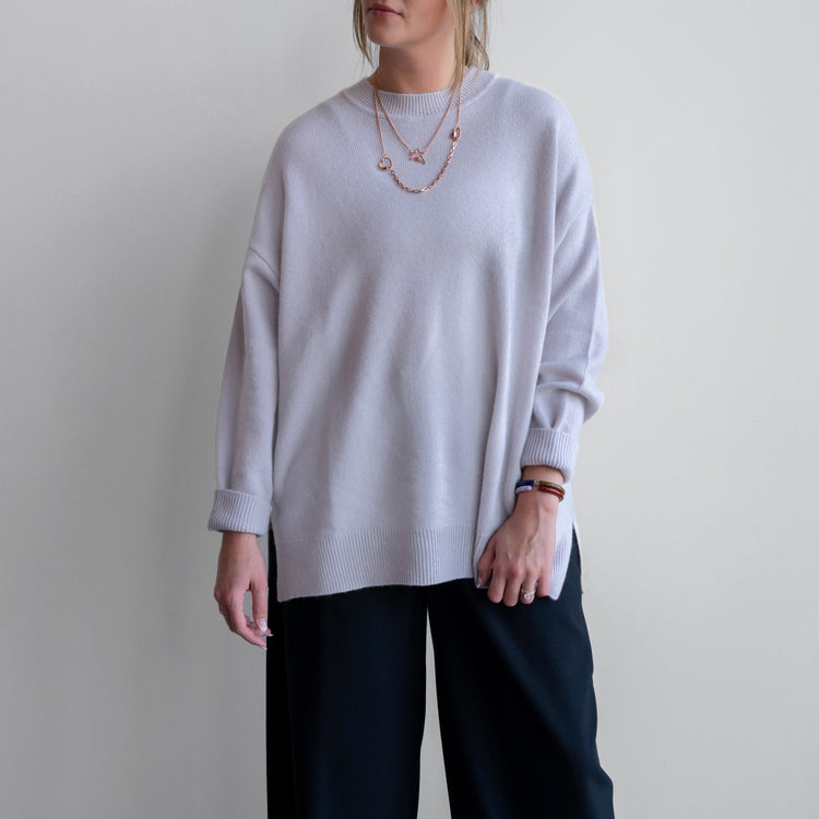 Remy Oversized Crew in Ash Cashmere