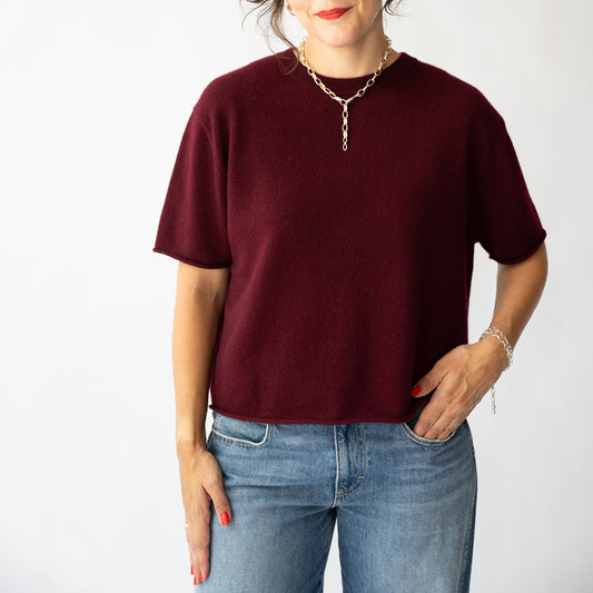 Cila T-Shirt in Deep Plum