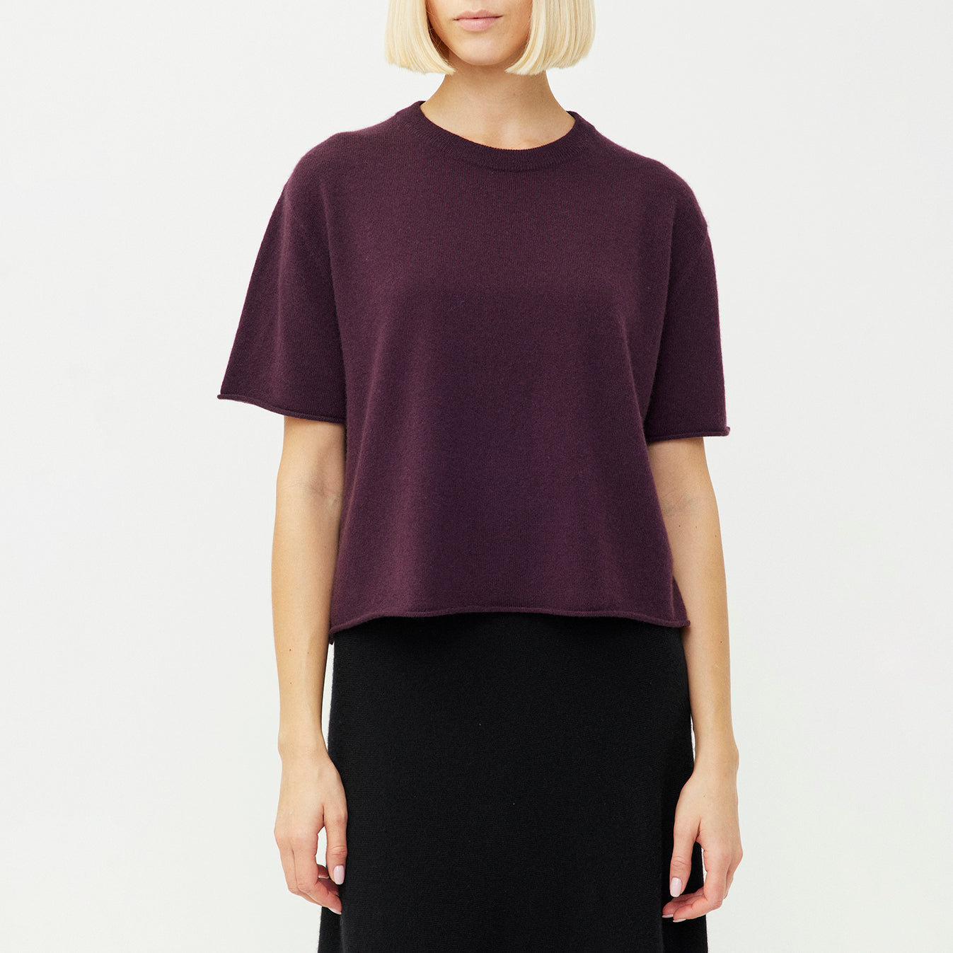Cila Cashmere Tee in Mahogany
