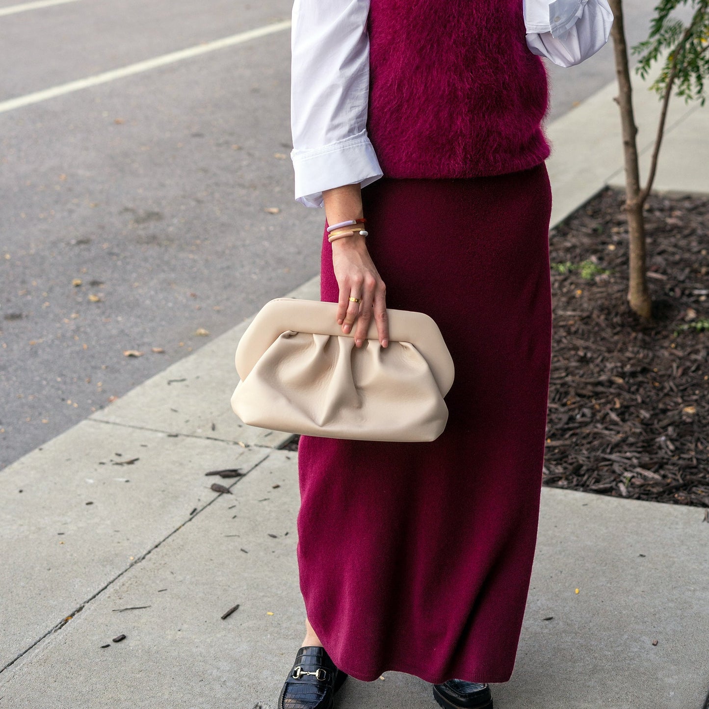 Dolly Knit Skirt in Cherry