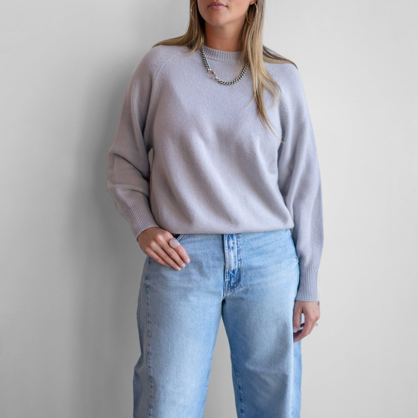 Cashmere Crew Pullover in Salice