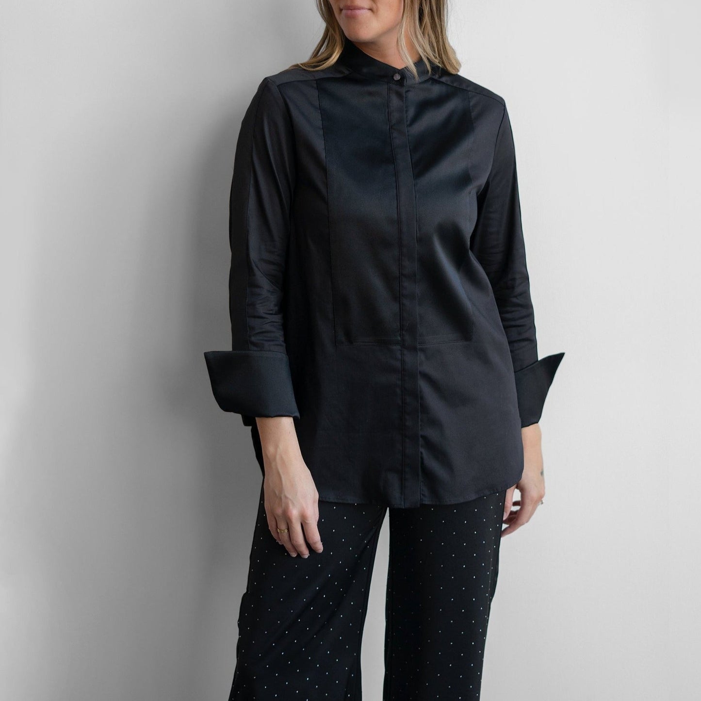 OG Tux Blouse in Black