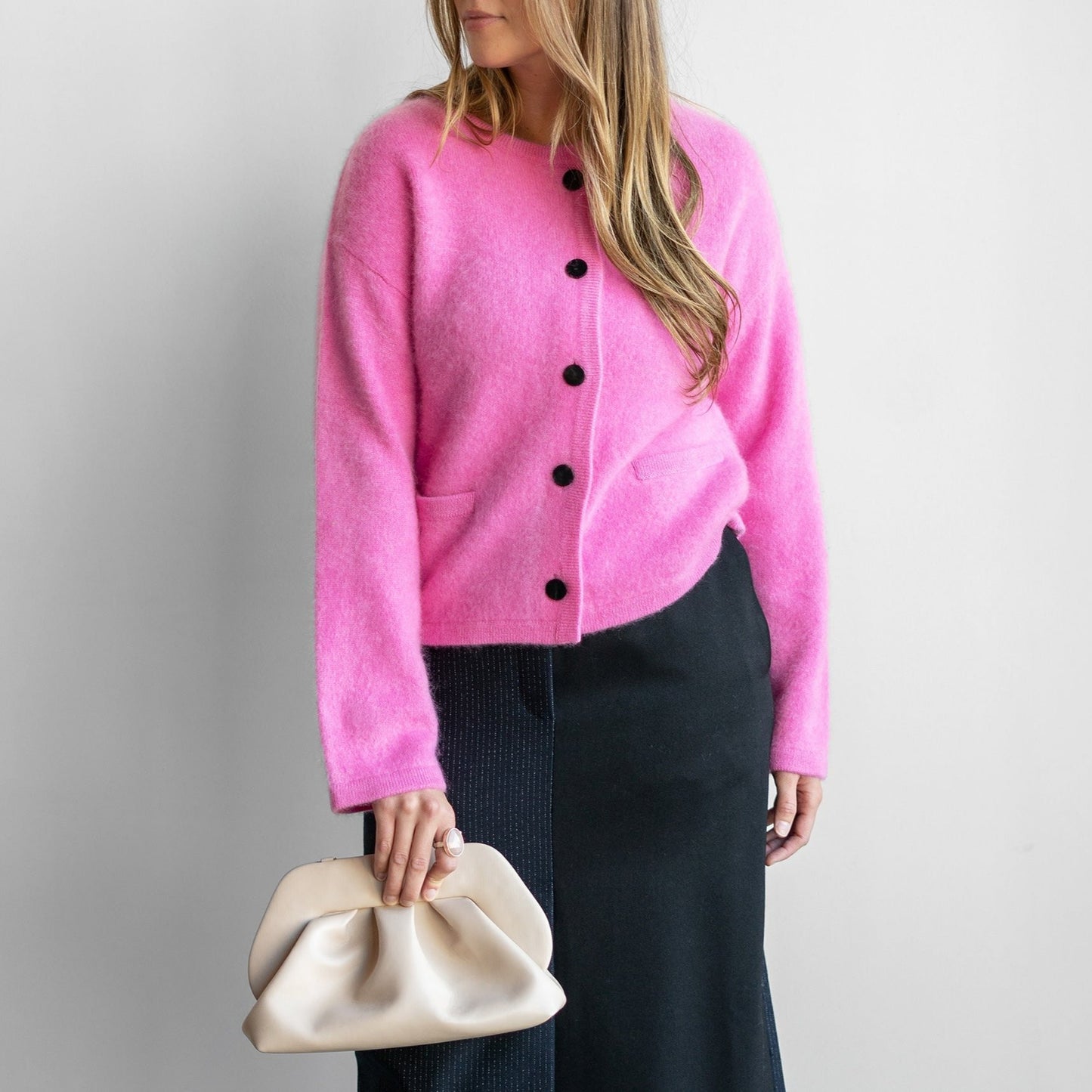 Kiana Cardigan in Bright Rosa