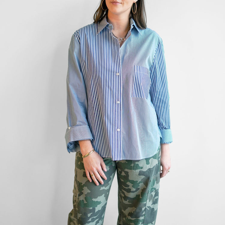 New Morning After Blouse in Midnight Stripe