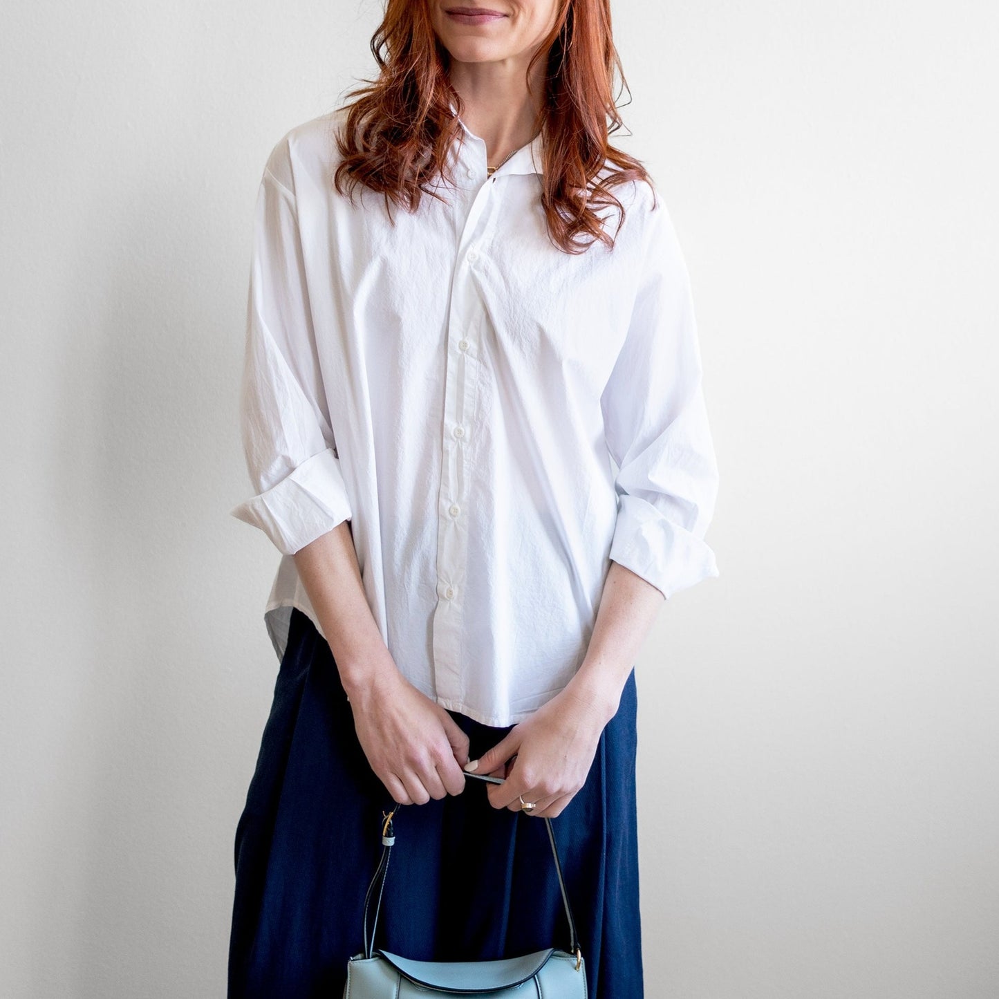 Claudio Poplin Button Up Blouse