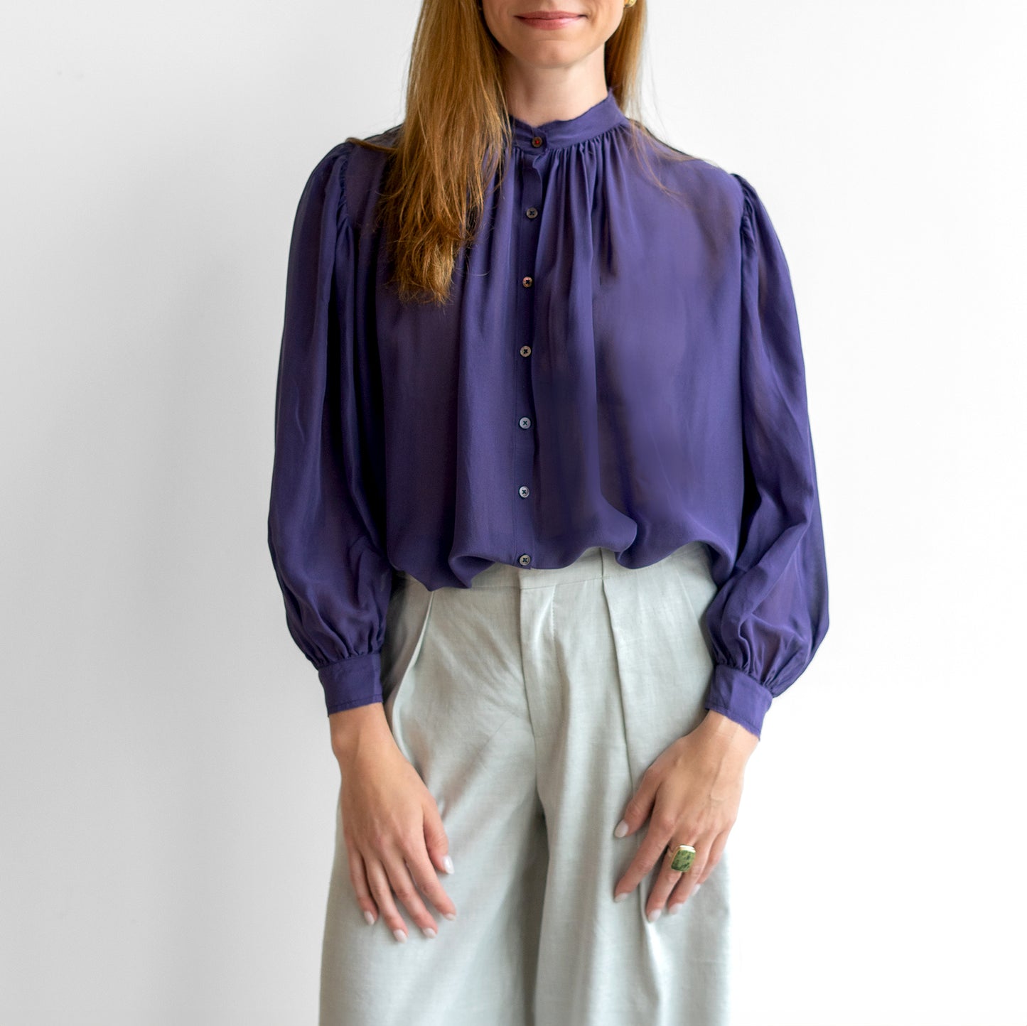 Poet Blouse in Syrah Purple