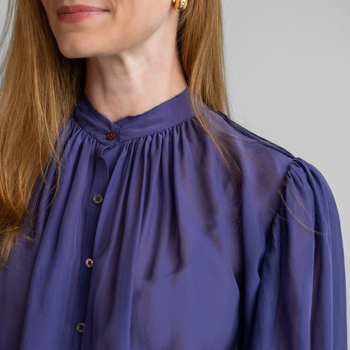 Poet Blouse in Syrah Purple