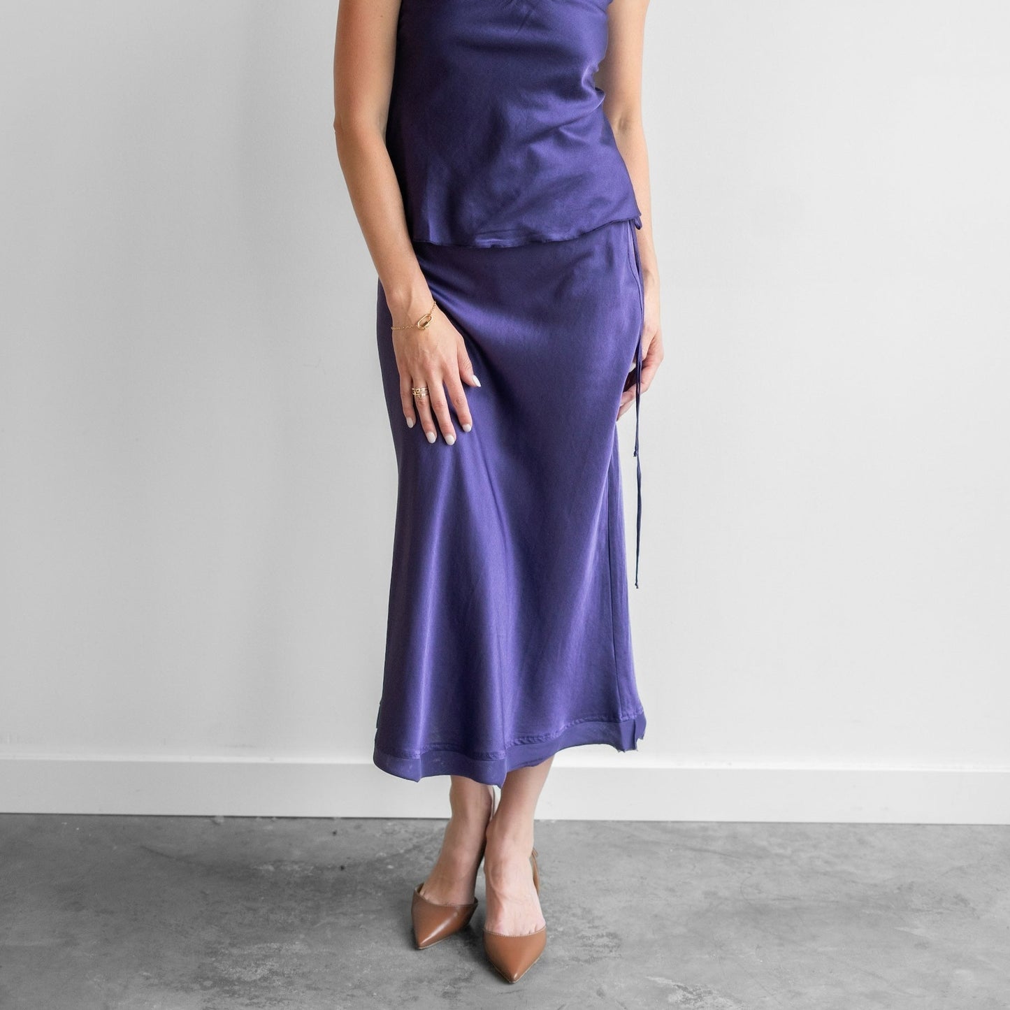 Petal Garbo Skirt in Syrah Purple