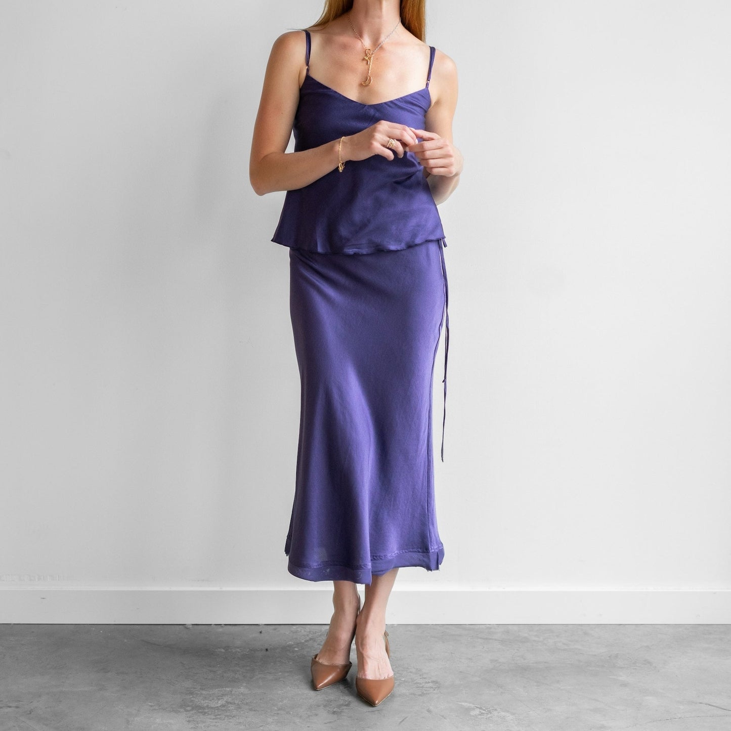 Petal Garbo Skirt in Syrah Purple