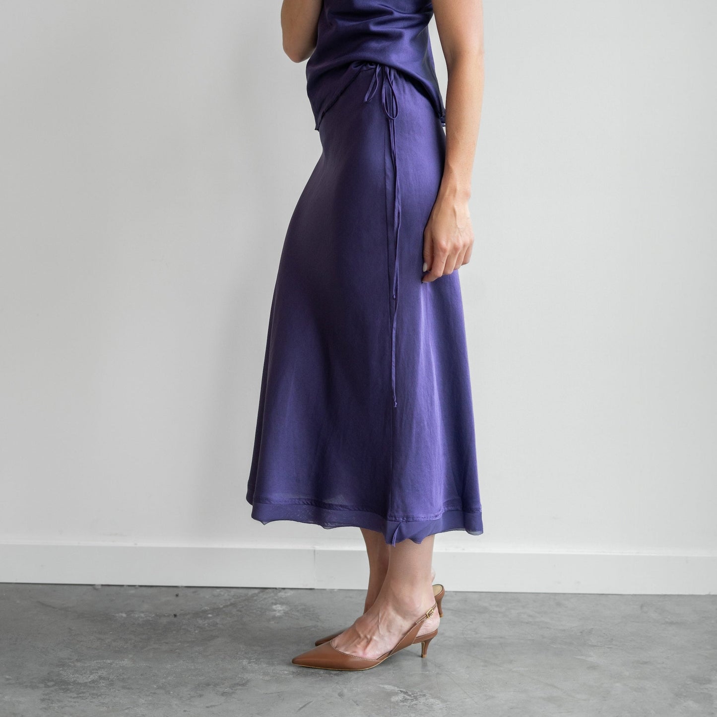 Petal Garbo Skirt in Syrah Purple