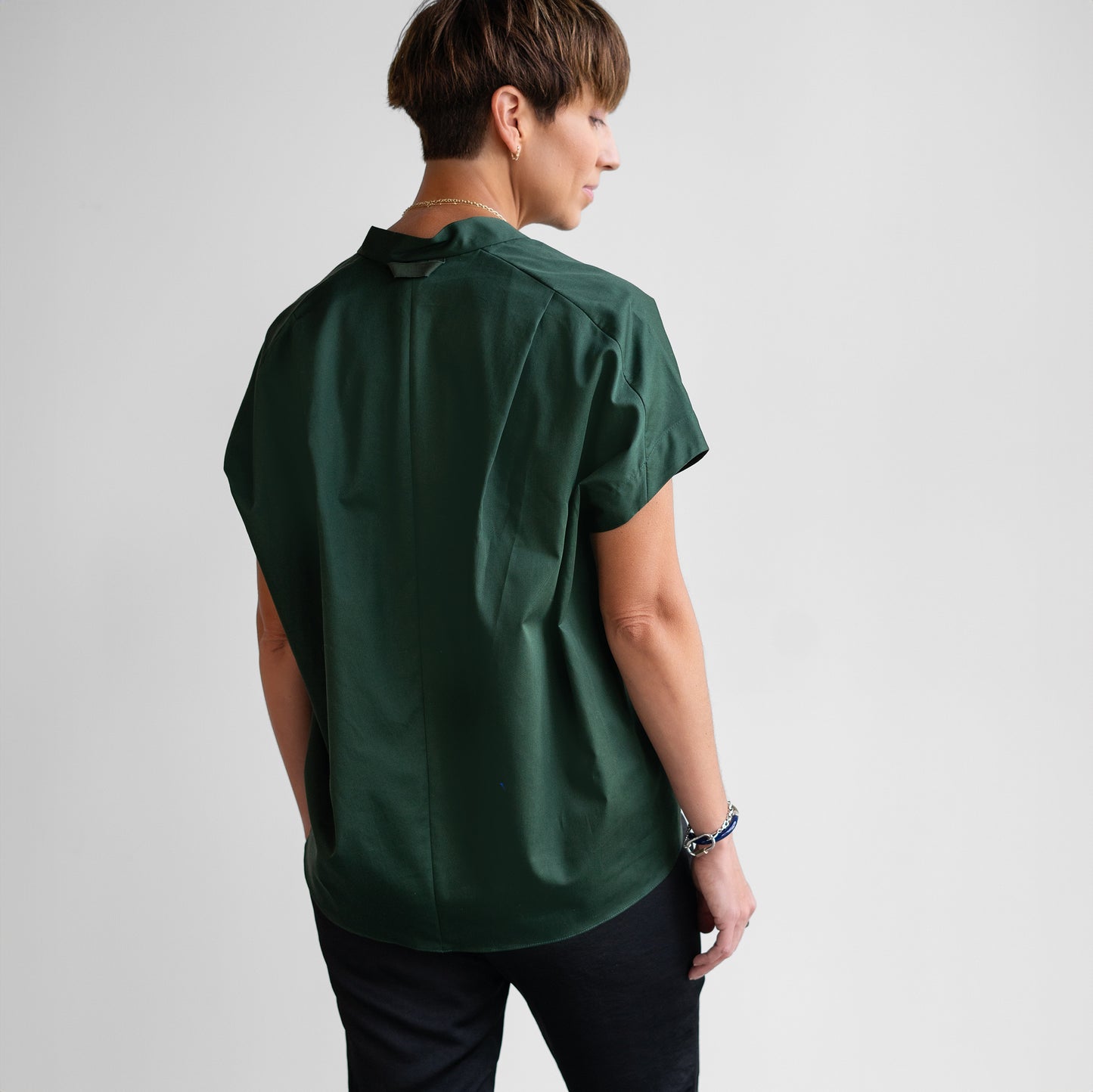 Fin Gaban Shirt in Pine Green