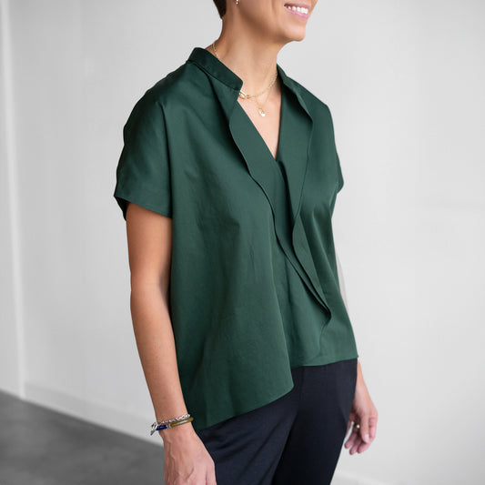 Fin Gaban Shirt in Pine Green