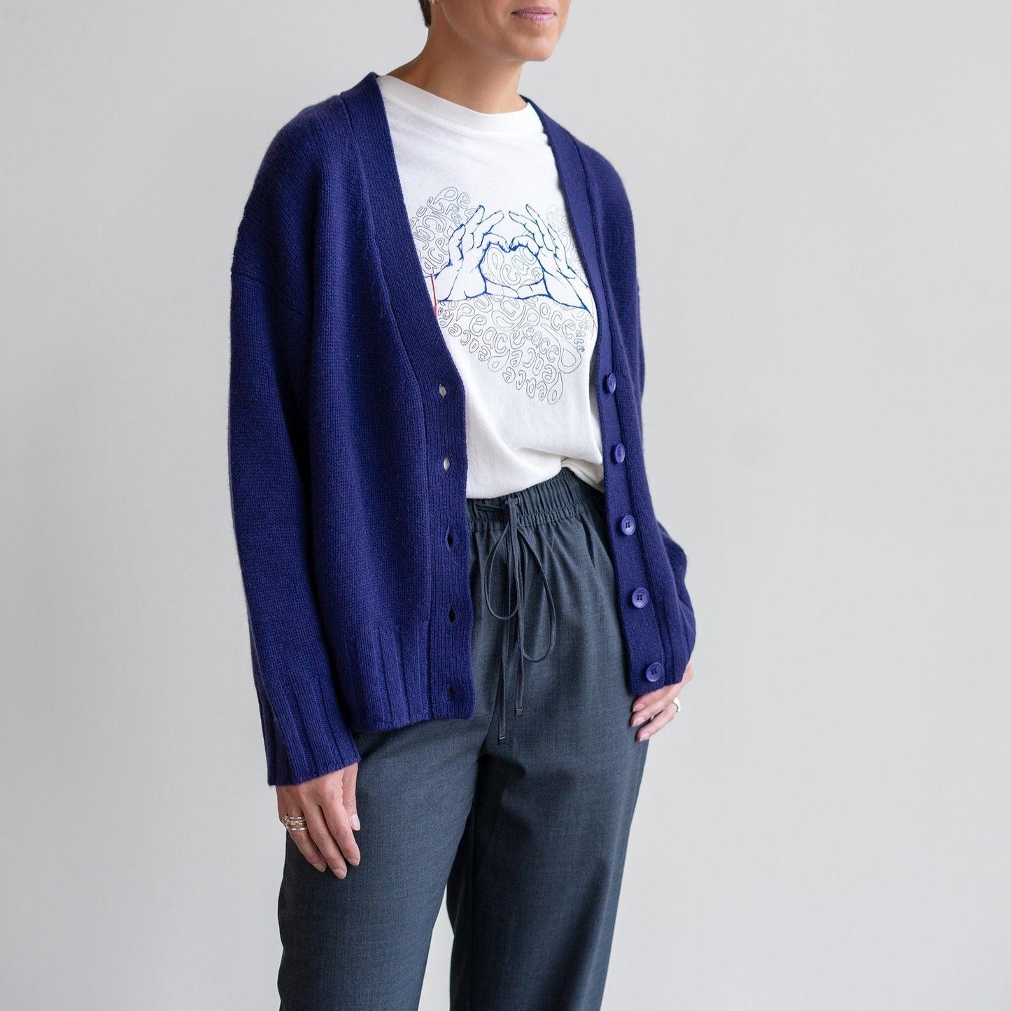 Tisch Relaxed Cardigan in Astral Purple