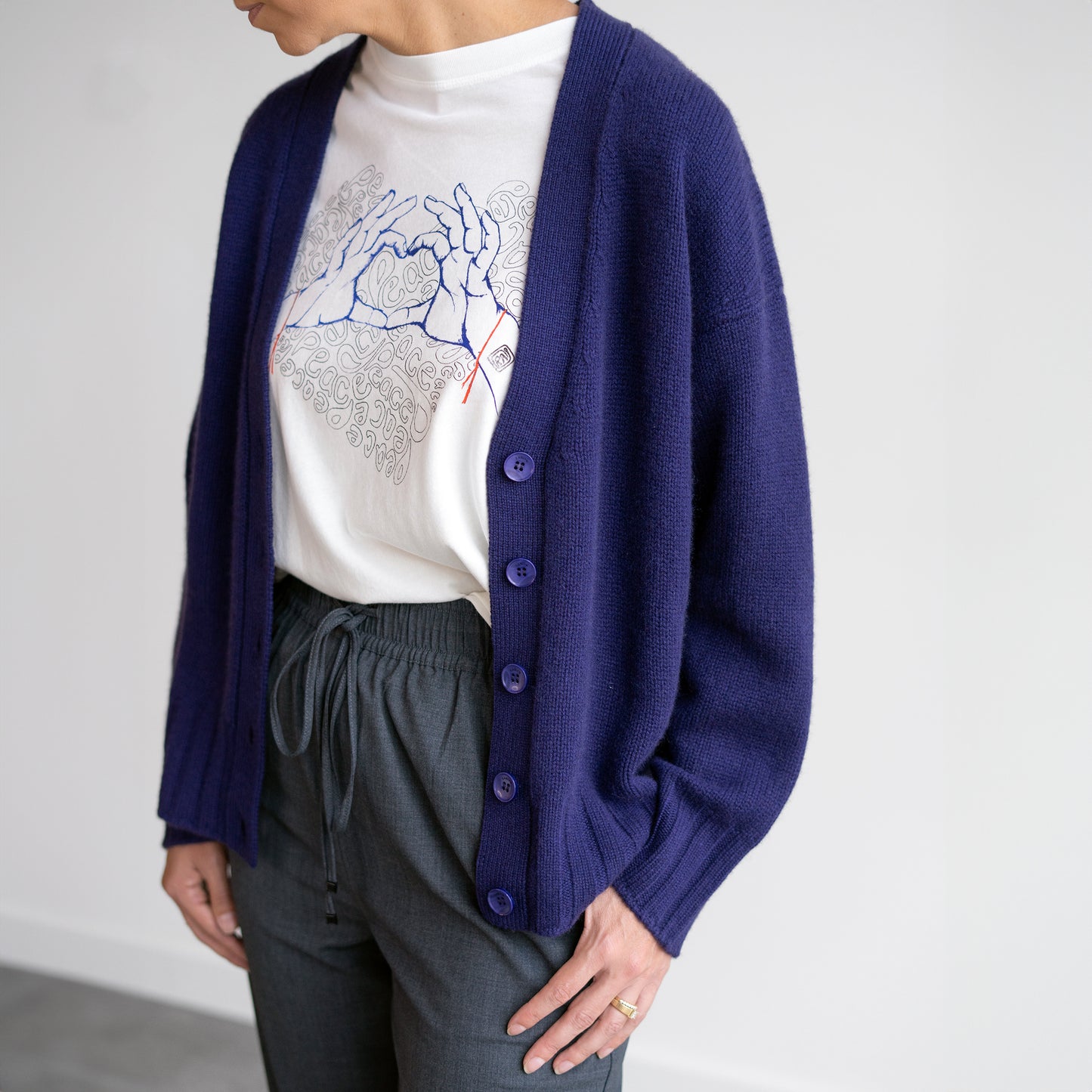 Tisch Relaxed Cardigan in Astral Purple