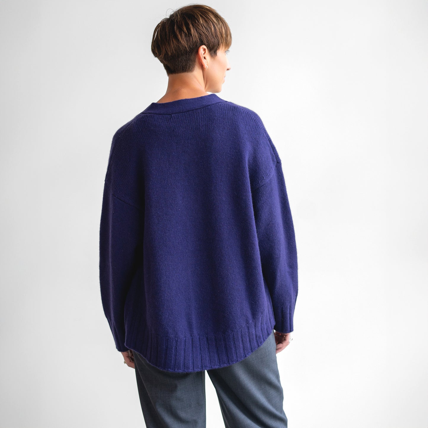 Tisch Relaxed Cardigan in Astral Purple