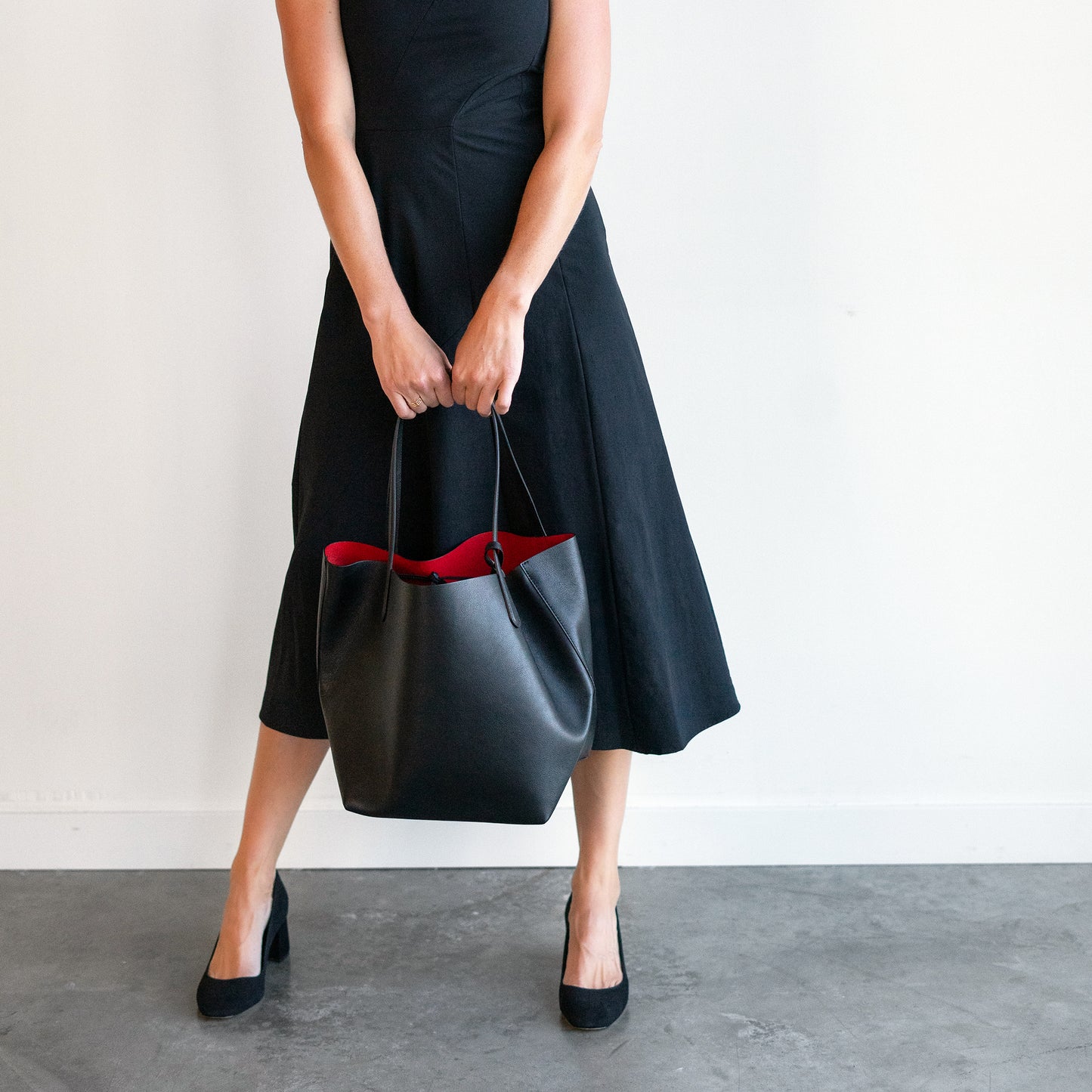 Everyday Soft Tote in Black & Flamma