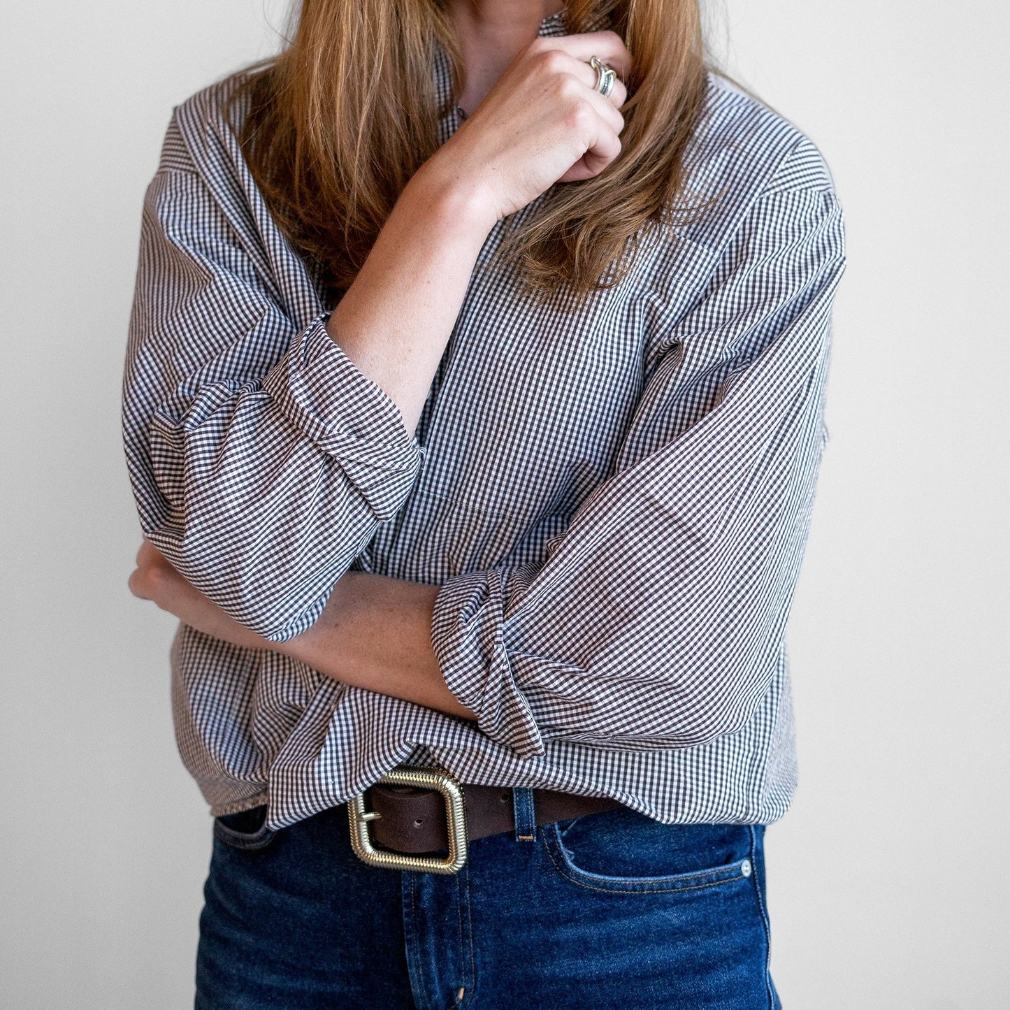 Seabreeze Button Down in Brown Check