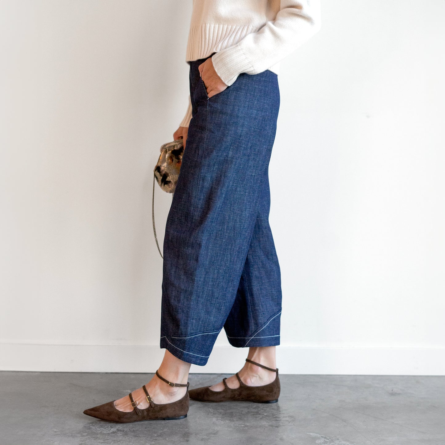 Aissa Cargo Pant in Indigo Eco Denim