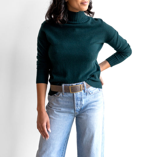 Funnel Neck Pullover in Cypress