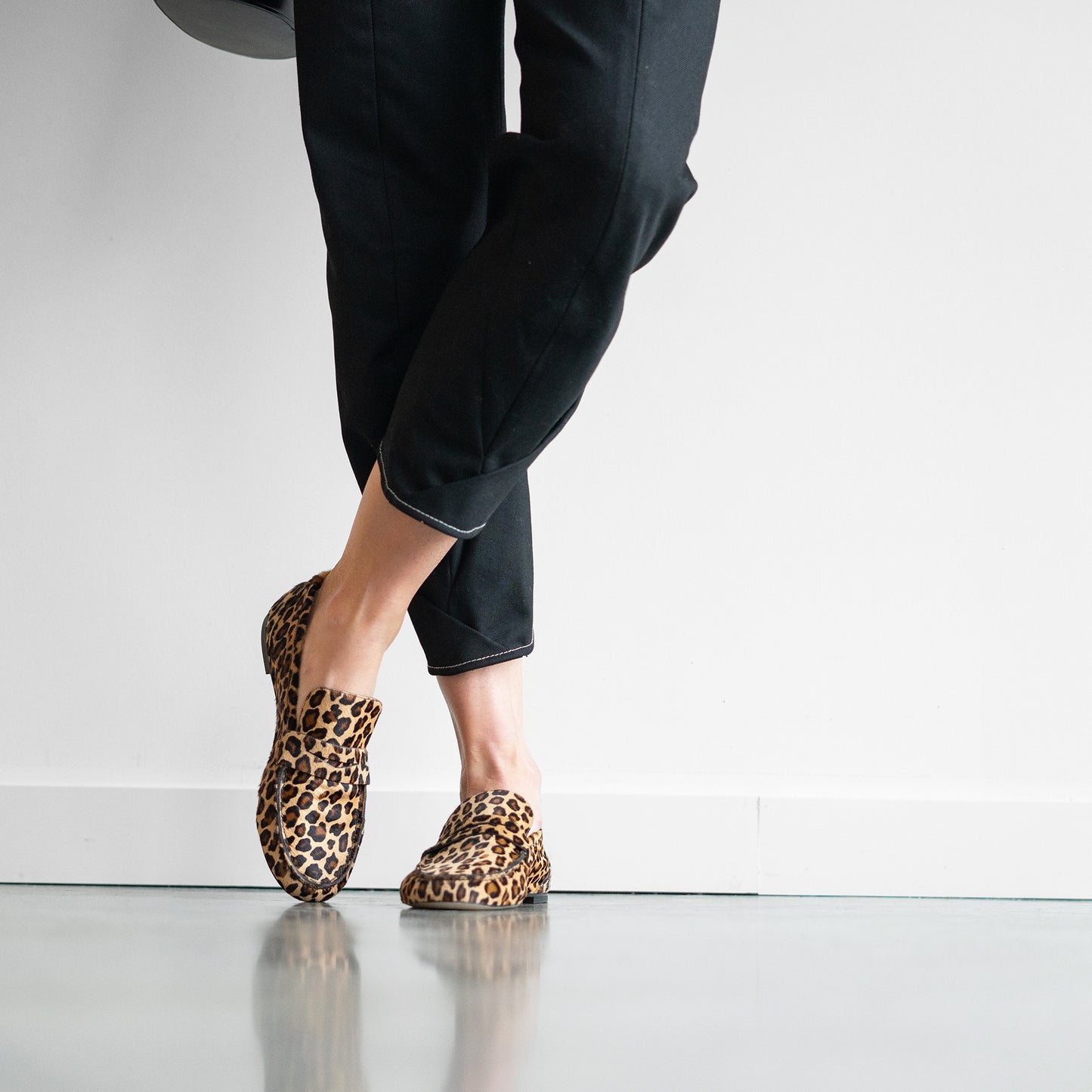 Ponyhair Penny Loafer in Leopard