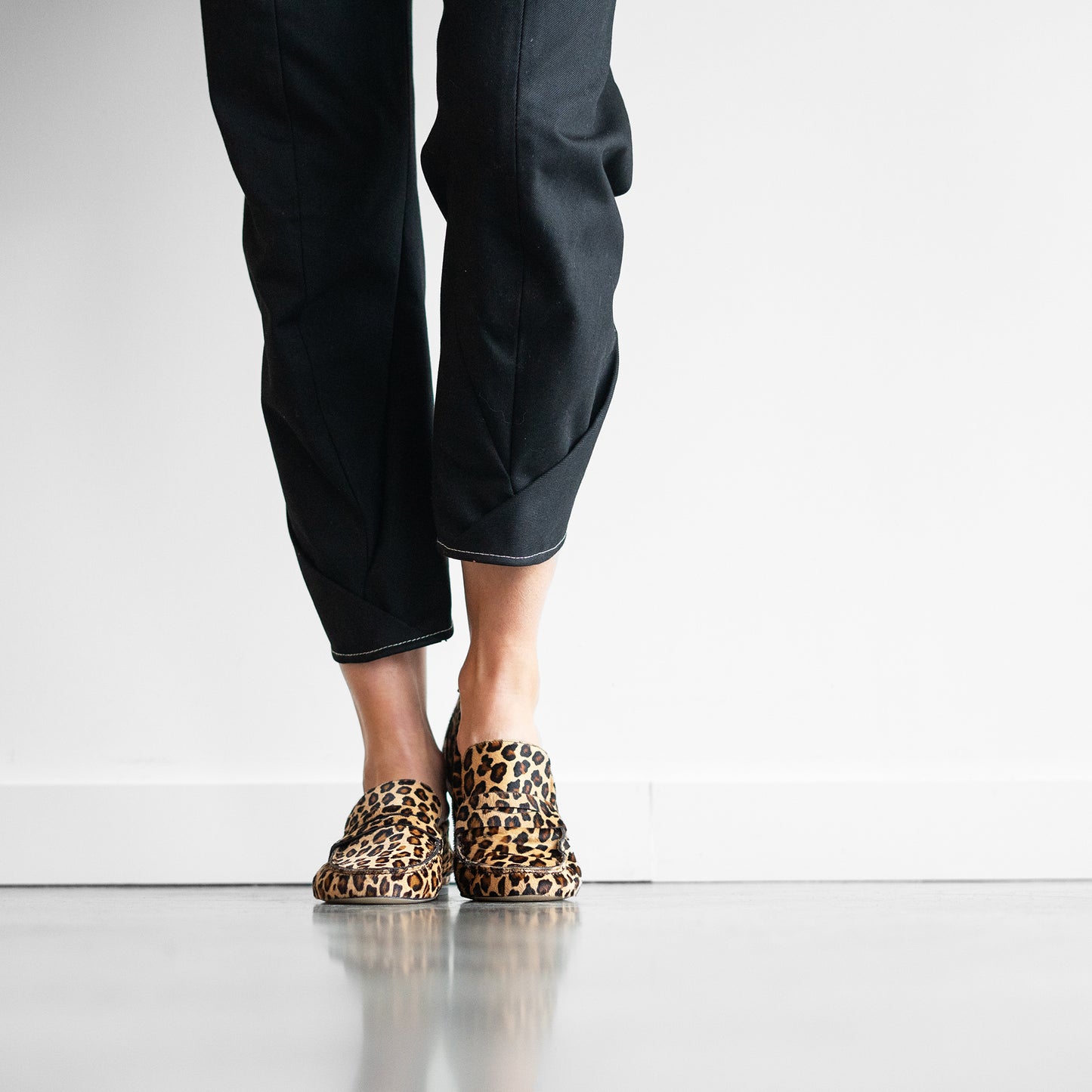 Ponyhair Penny Loafer in Leopard