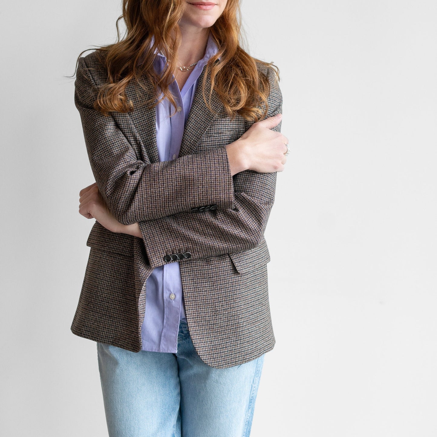 Bella Checked Blazer in Cioccolato