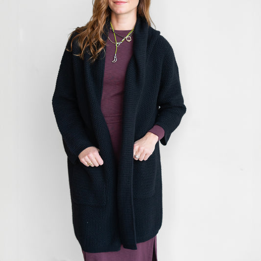 Ming Knit Duster in Black