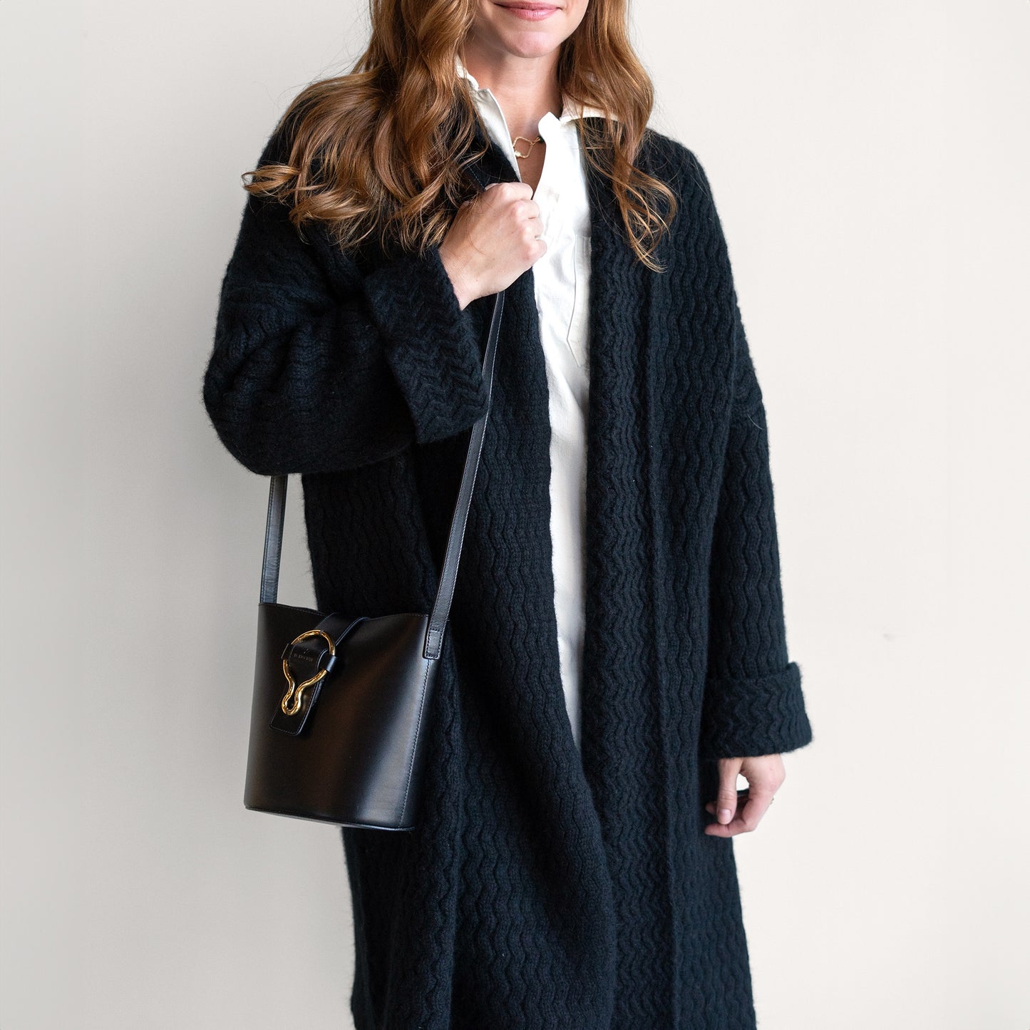 Stanton Slouchy Cardigan in Black