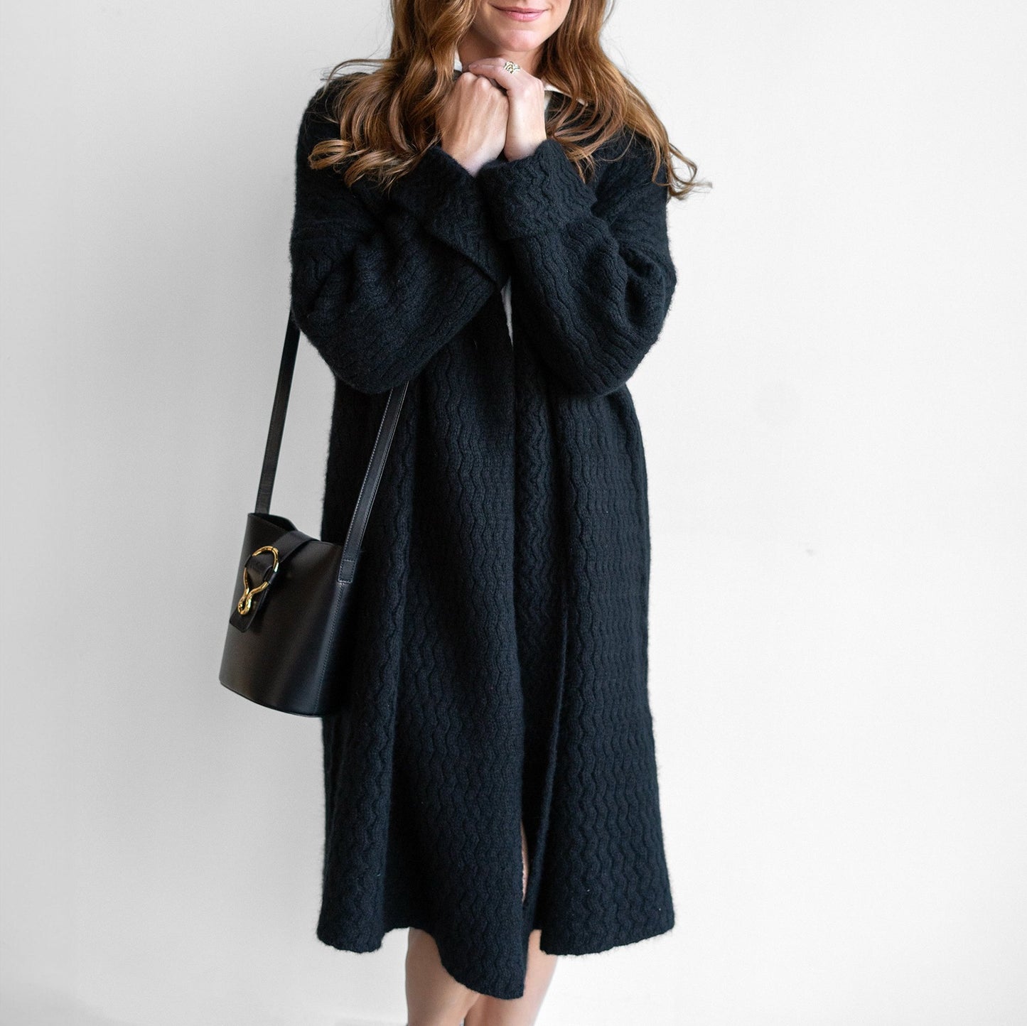 Stanton Slouchy Cardigan in Black