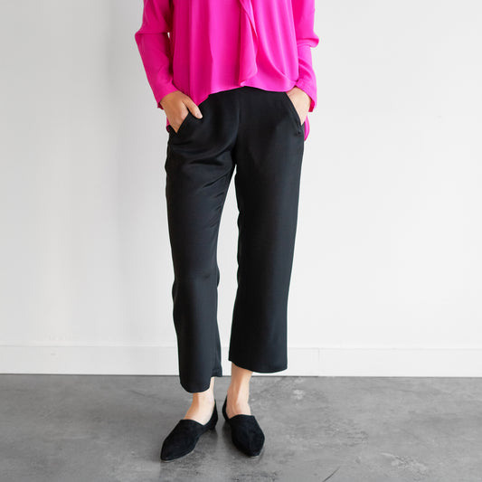 Eko Pant Silk Crepe in Black