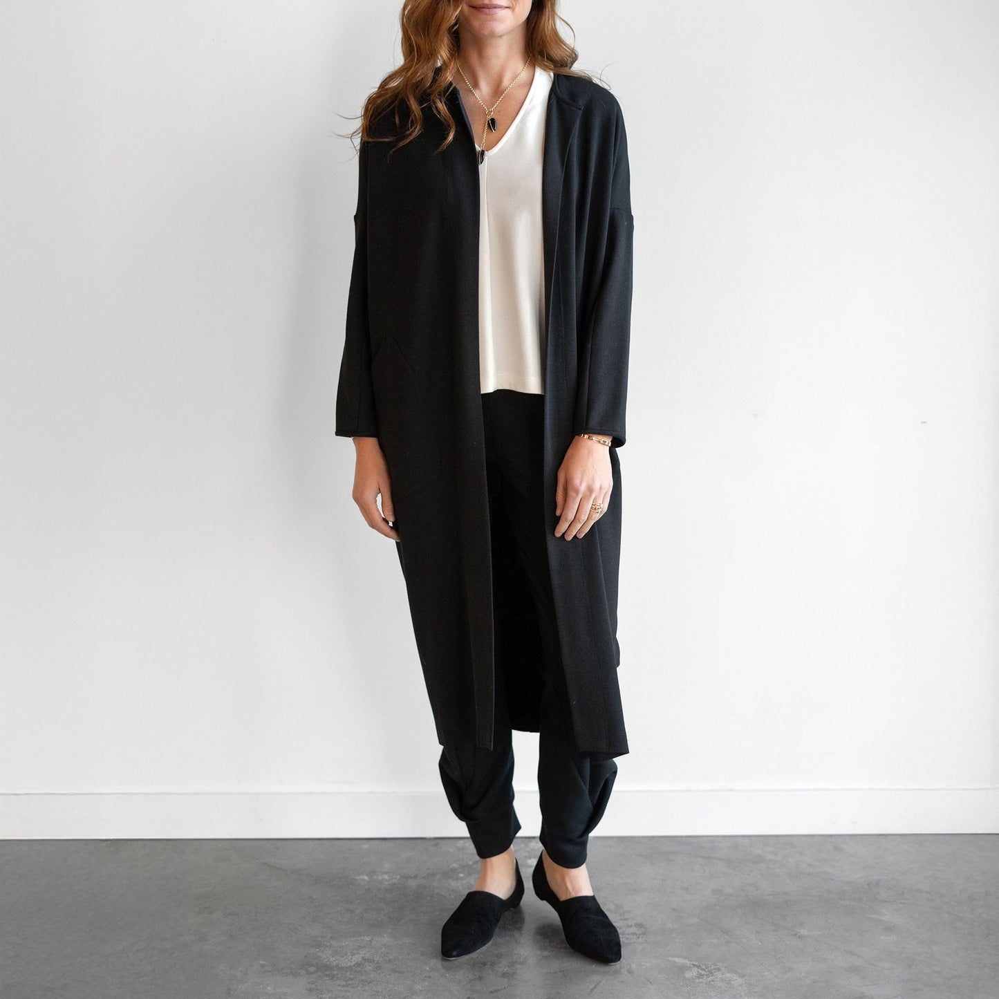 Jersey Koya Coat in Black