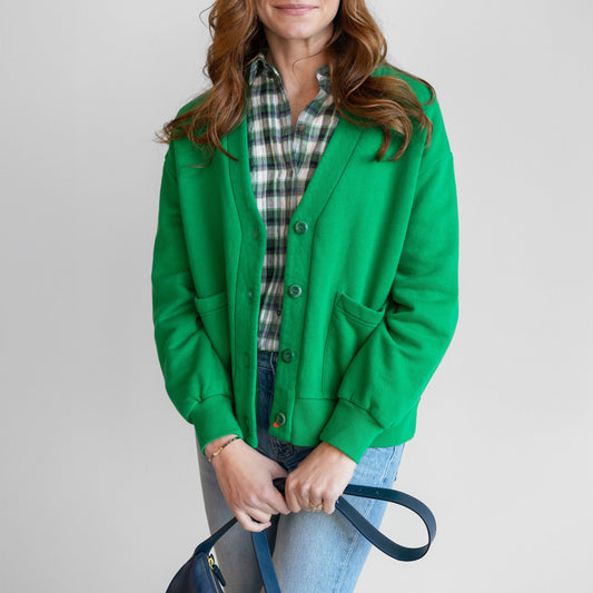 Benny Cardigan in Grass Green