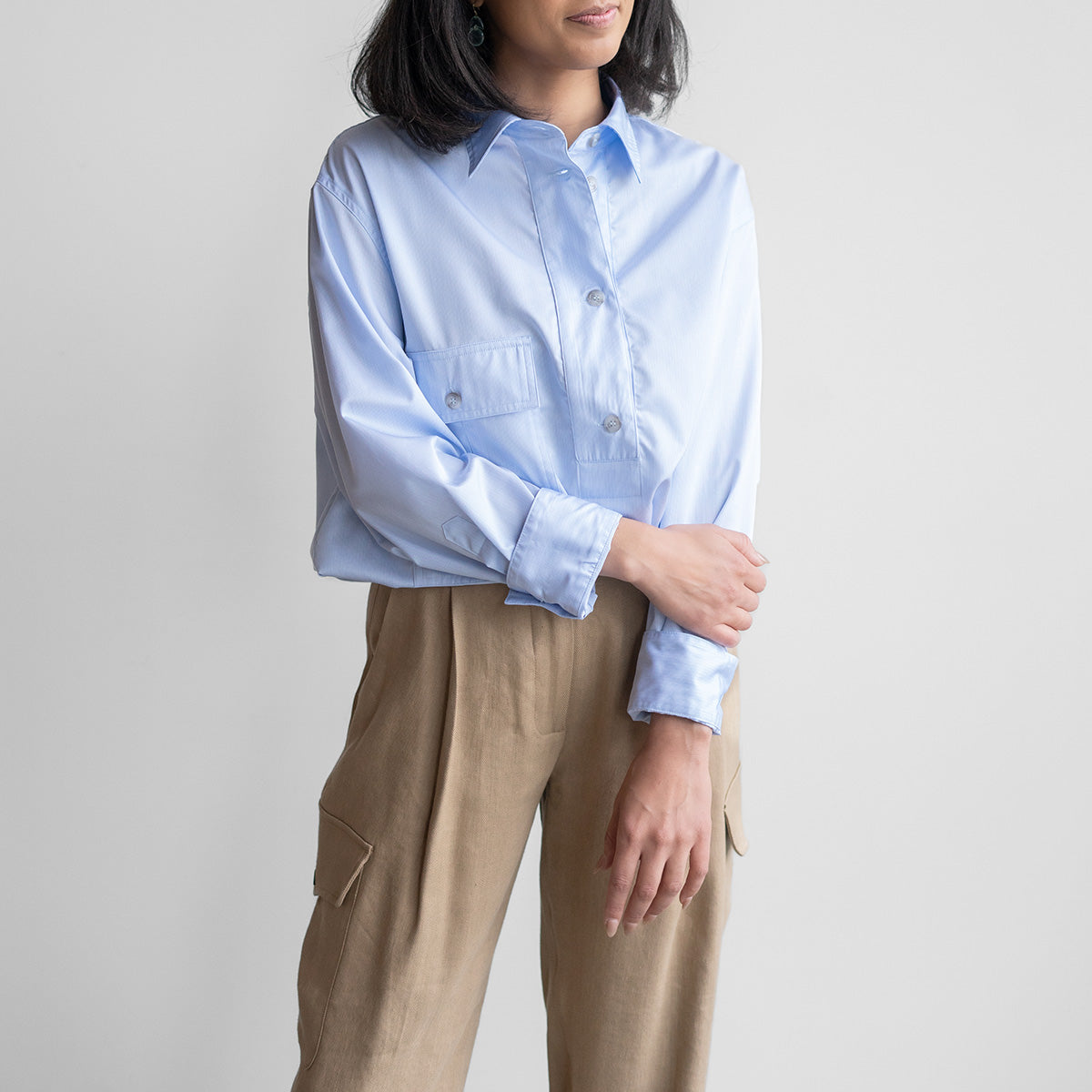 Martina Anorak Shirt in Riga Cel