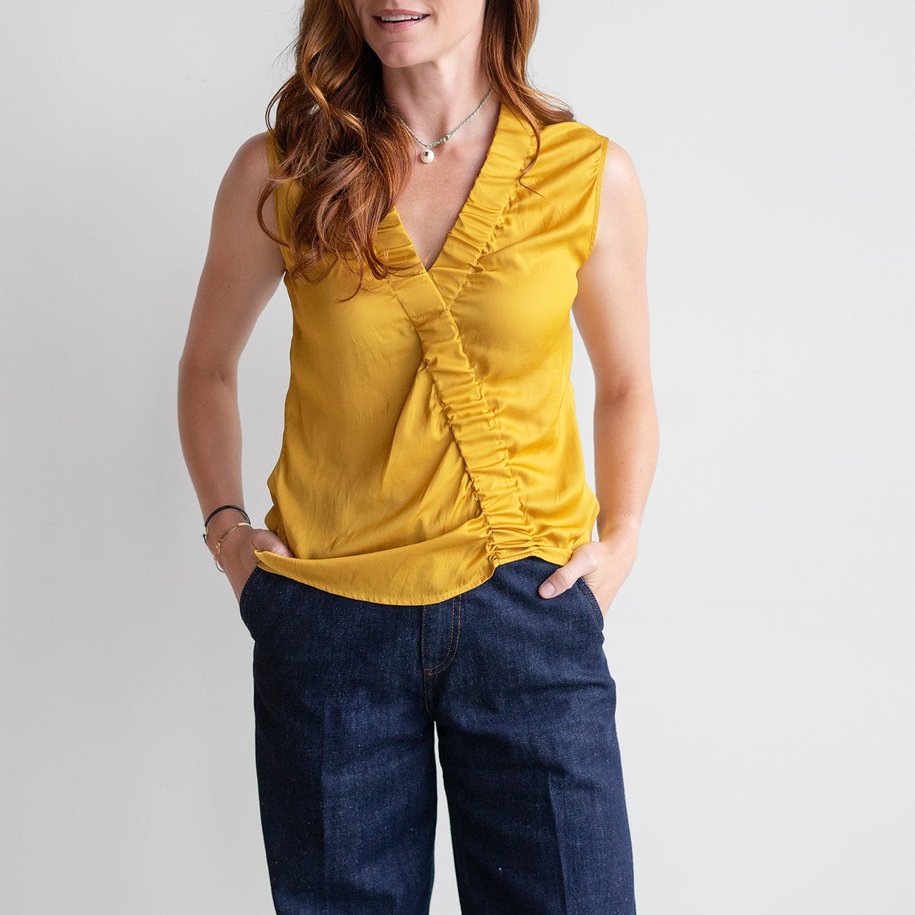 Elise Sleeveless Top in Sunflower