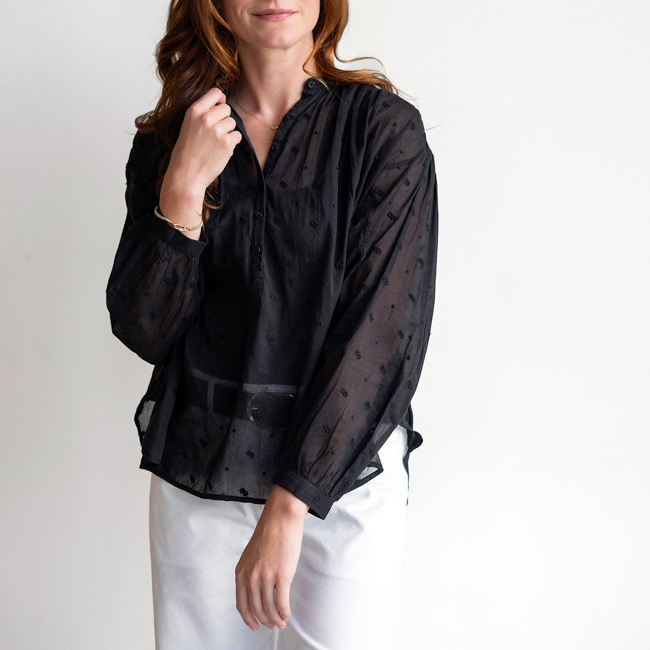 Neville Voile Blouse in Black