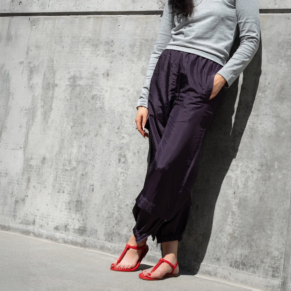 TIBI pant + Jamie Haller Knot Sandal